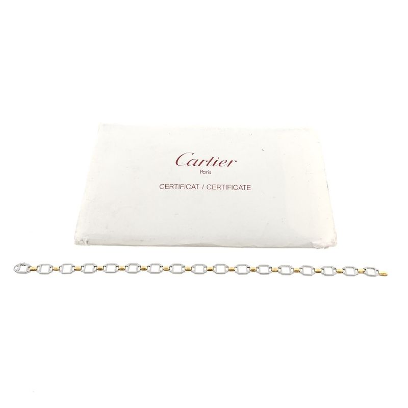 Image 11 of 18K Cartier Santos gold/steel link bracelet | 19 cm (+ extra links)