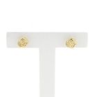 Image 1 of Gold twisted stud earrings as a button