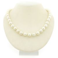 Pearl necklace with silver clasp | 45 cm