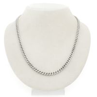 Silver gourmet link necklace | 51 cm