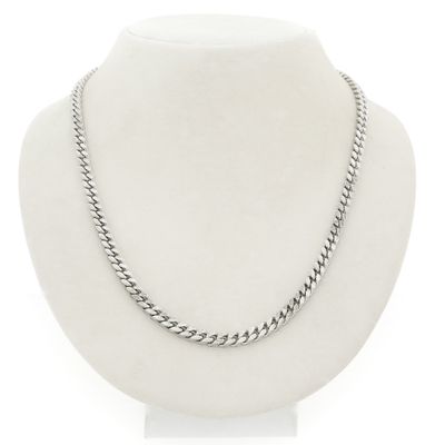 Image 1 of Silver gourmet link necklace | 51 cm