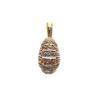 Two-tone gold pendant with 0.34 ct diamond.