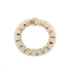 Image 1 of Gold gallery wire link bracelet