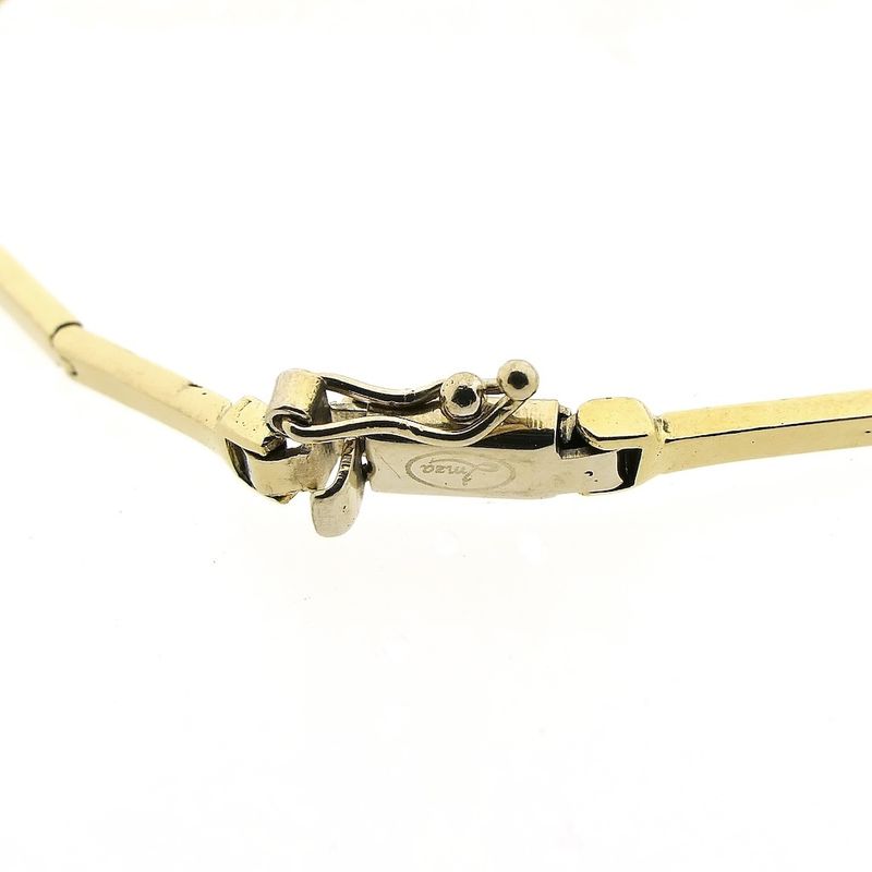 Image 3 of Gold heart bracelet with zirconia | 19 cm