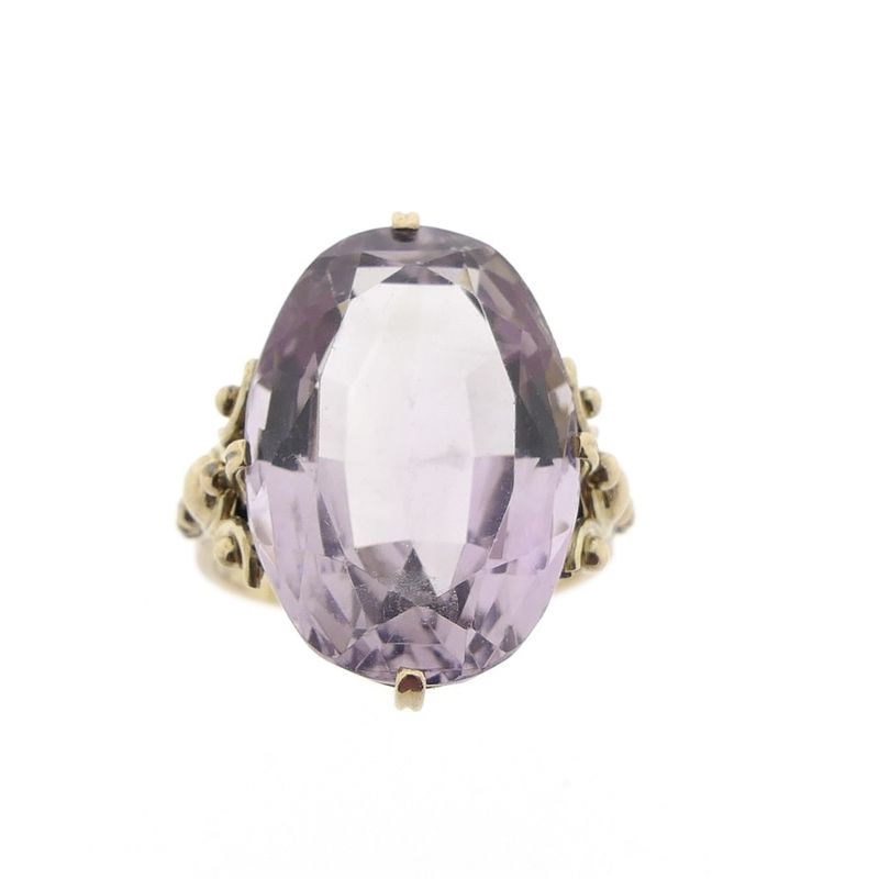 Image 3 of 8 carat ring with large amethyst