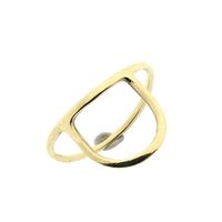 Gold ring with semicircle
