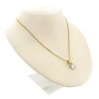 Image 4 of Gold subtle pendant with large zirconia