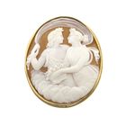 Image 1 of Antique gold brooch with cameo