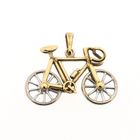 Image 4 of Two-tone gold pendant of a racing bicycle