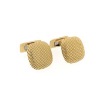 Gold cufflinks with pattern | Vintage