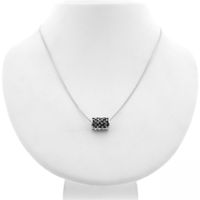 Silver pendant with zirconia