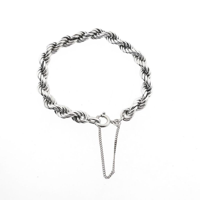 Image 3 of Silver Twisted Link Bracelet