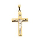 Image 1 of Bicolor Gold Pendant of a Cross with Corpus