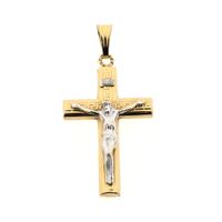 Bicolor Gold Pendant of a Cross with Corpus