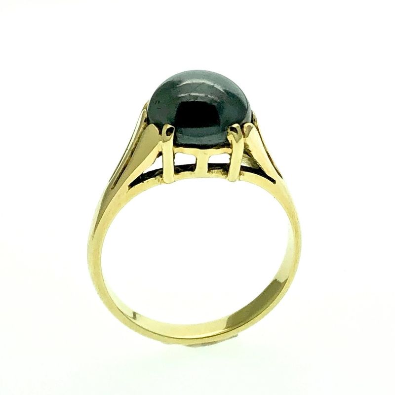 Image 3 of Gold ring with hematite
