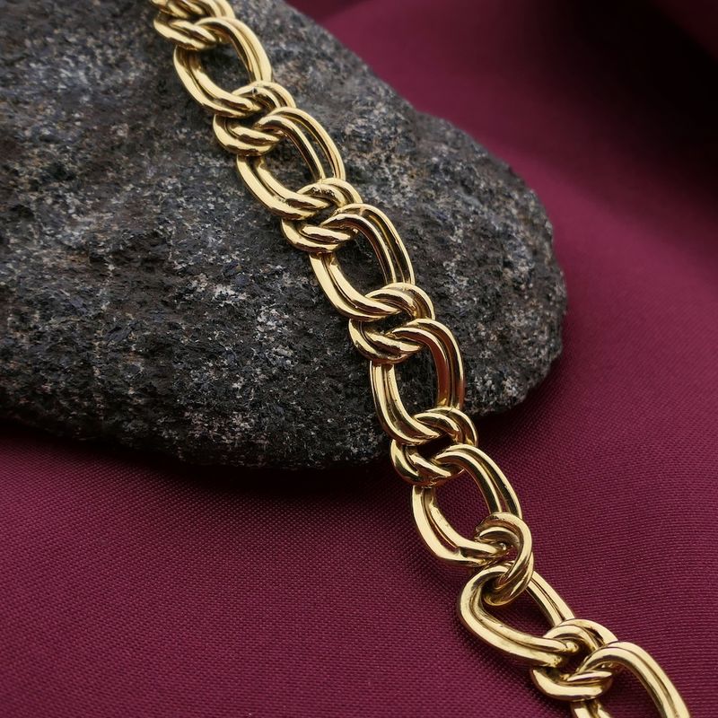 Image 2 of Gold flat Prince of Wales bracelet