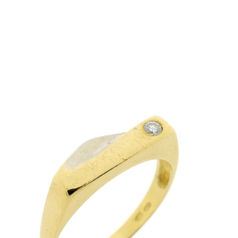 Image 3 of Two-tone gold ring with diamond