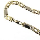 Image 3 of Two-tone gold Figaro link bracelet