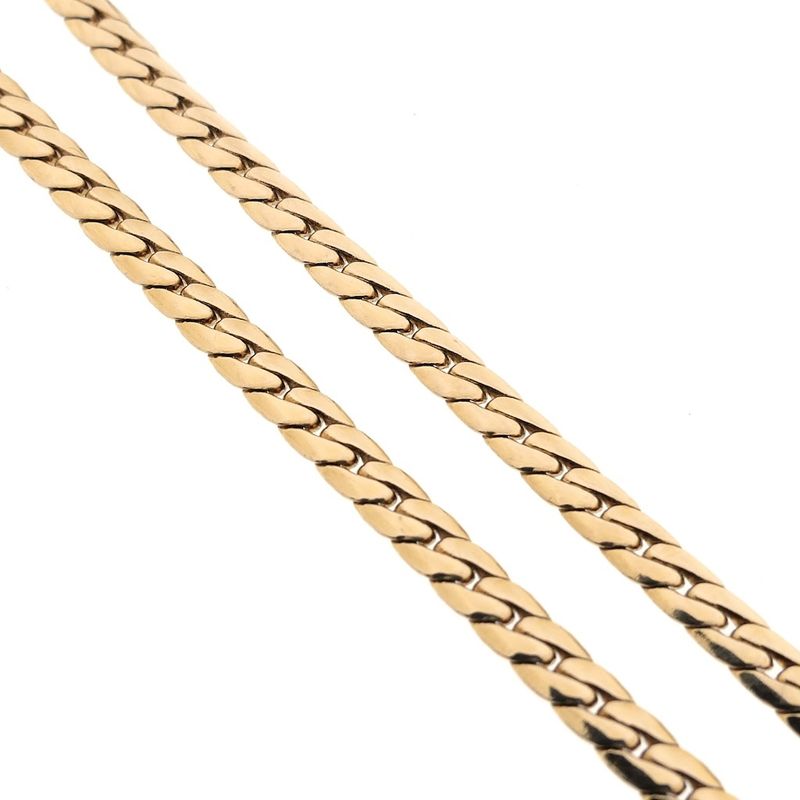 Image 3 of Gold flat gourmet link chain
