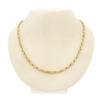 Tricolor gold cardano link chain