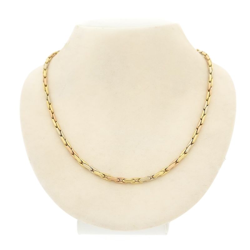 Image 1 of Tricolor gold cardano link chain