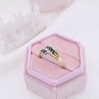 Image 2 of Gold ring with sapphire and zirconia