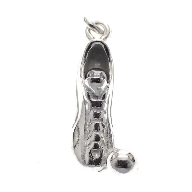 Image 1 of Silver charm; Football boot with ball