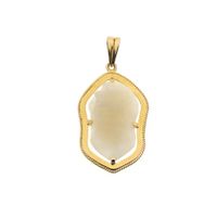 Gold pendant with quartz gemstone