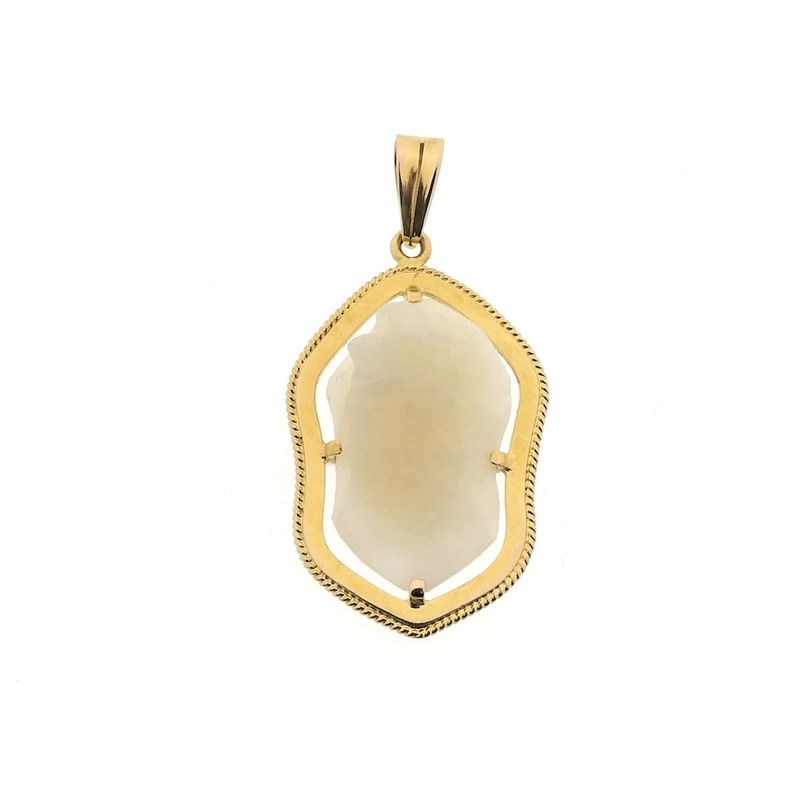 Image 1 of Gold pendant with quartz gemstone