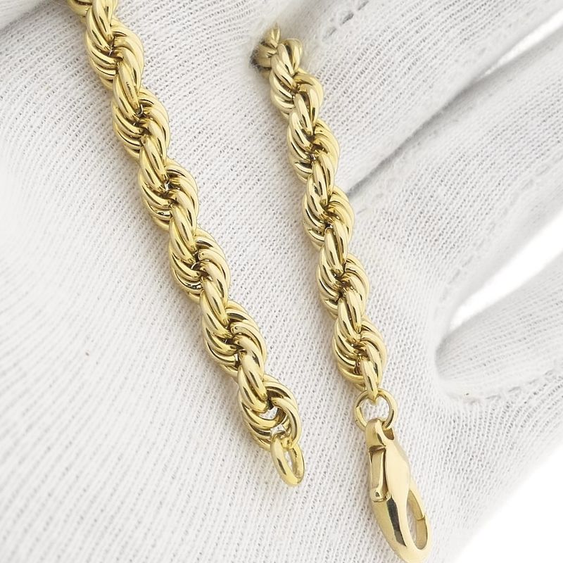 Image 9 of Gold twisted link bracelet | 19 cm
