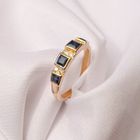 Image 4 of Gold ring with sapphire and diamond; 0.03 ct.