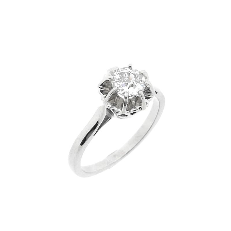 Image 1 of White gold solitaire ring with diamond; 0.43 ct.
