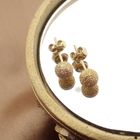 Image 6 of Gold stud earrings with diamond studs