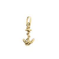 Gold pendant of an anchor with rope