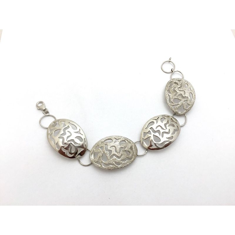 Image 3 of Silver bracelet with fantasy link