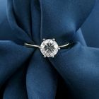 Image 8 of Gold solitaire ring with zirconia