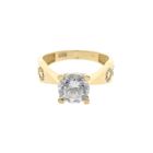 Image 3 of Gold Solitaire Ring with Zirconia