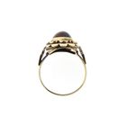 Image 5 of Gold Ring with Moss Agate; 14 Karat; Size 20.5