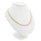 Afbeelding 3 van Gouden platte gourmetschakel ketting 