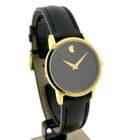 Image 3 of Movado Museum Classic; Gold-plated women's watch with black 'Mother of Pearl' dial; 0607564