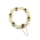 Image 2 of Antique gold boat bracelet with garnet