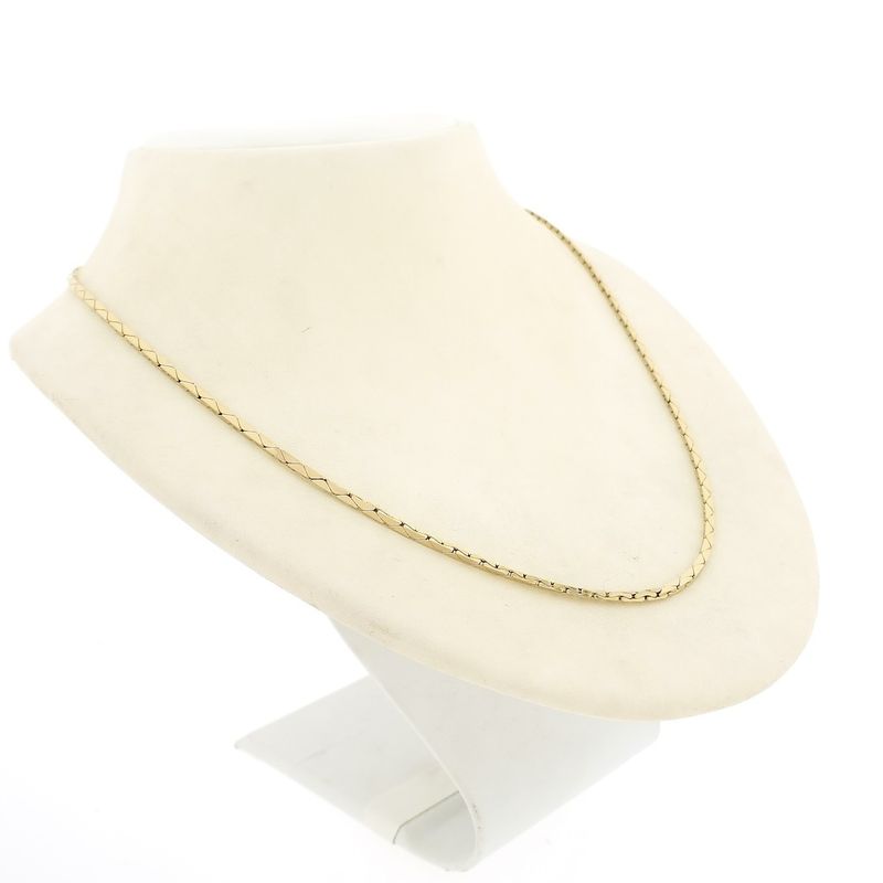 Image 3 of Gold cobra link necklace with fixed pendant | 46 cm