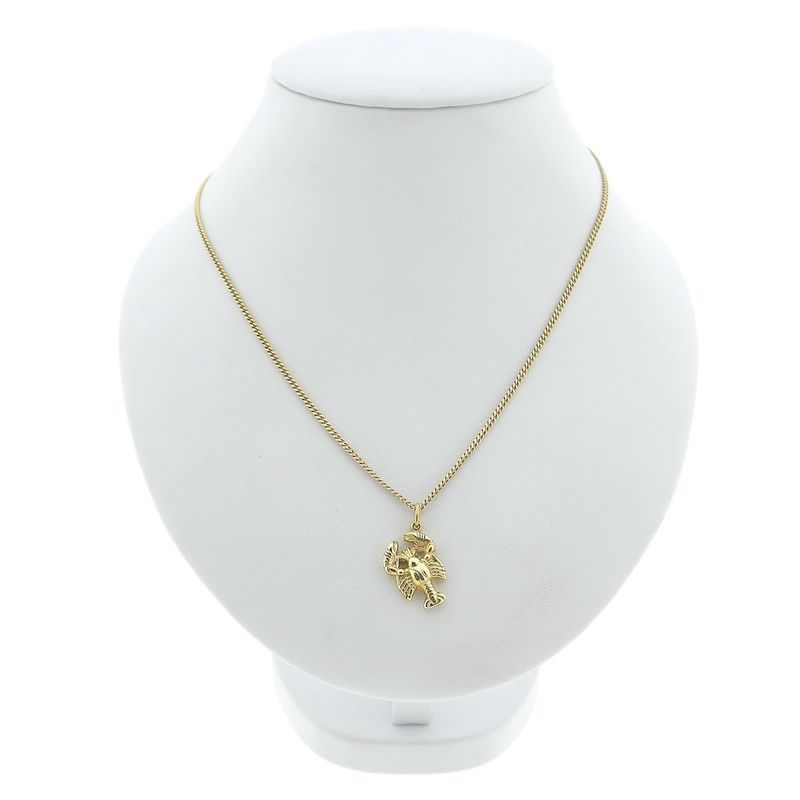 Image 3 of Gold zodiac sign pendant; Cancer