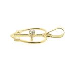 Image 7 of Gold pendant; Faith, hope, and love with diamond | 0.01 ct.