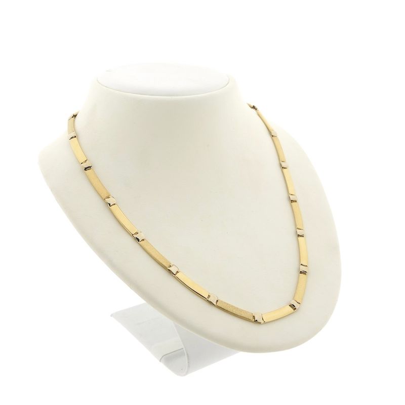 Image 3 of Two-tone gold fantasy link necklace | 42.5 cm - 46.5 cm