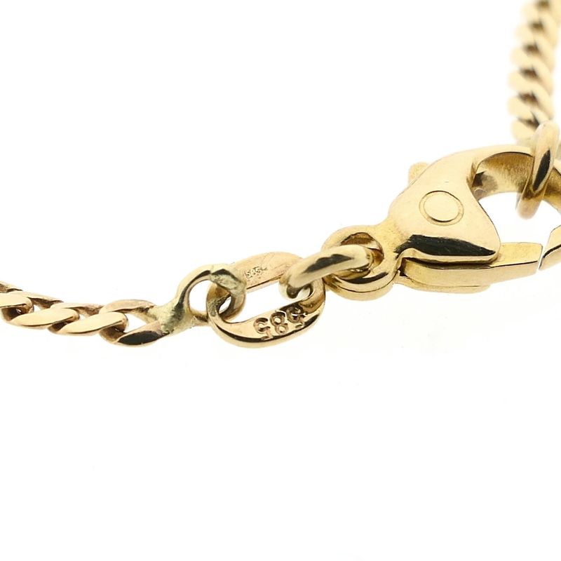 Image 5 of Bicolor Gold Gourmet Link Bracelet with Diamond; 0.05 ct.