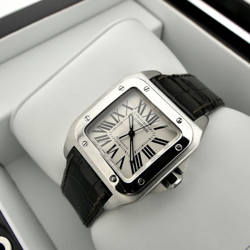 Image 19 of Cartier Santos 100 'Medium' Automatic 2878; Unisex watch
