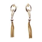 Image 3 of Bicolor gold stud earrings; Cetas