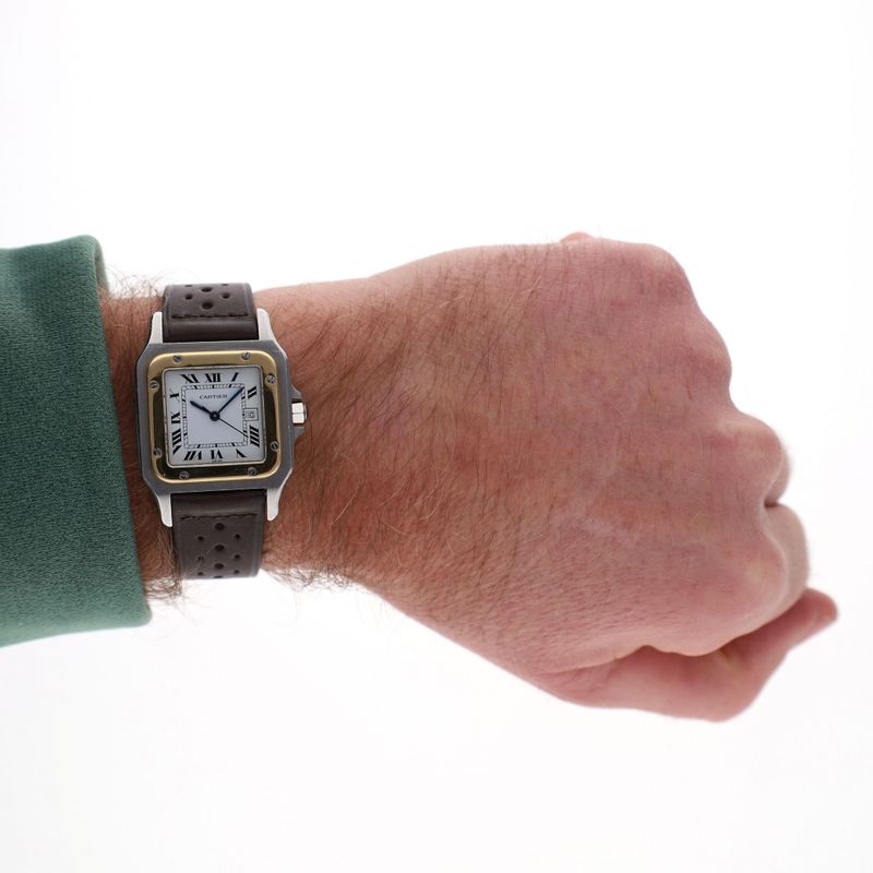 Image 10 of Cartier Santos Carree 2961; Bi-Colour Automatic Watch