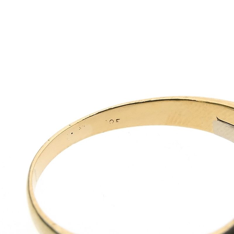 Image 7 of Two-tone gold ring with zirconia